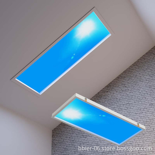 Dimmable Aluminum Buckle Recessed Suspended LED Sky Light Panel for Home and Office
